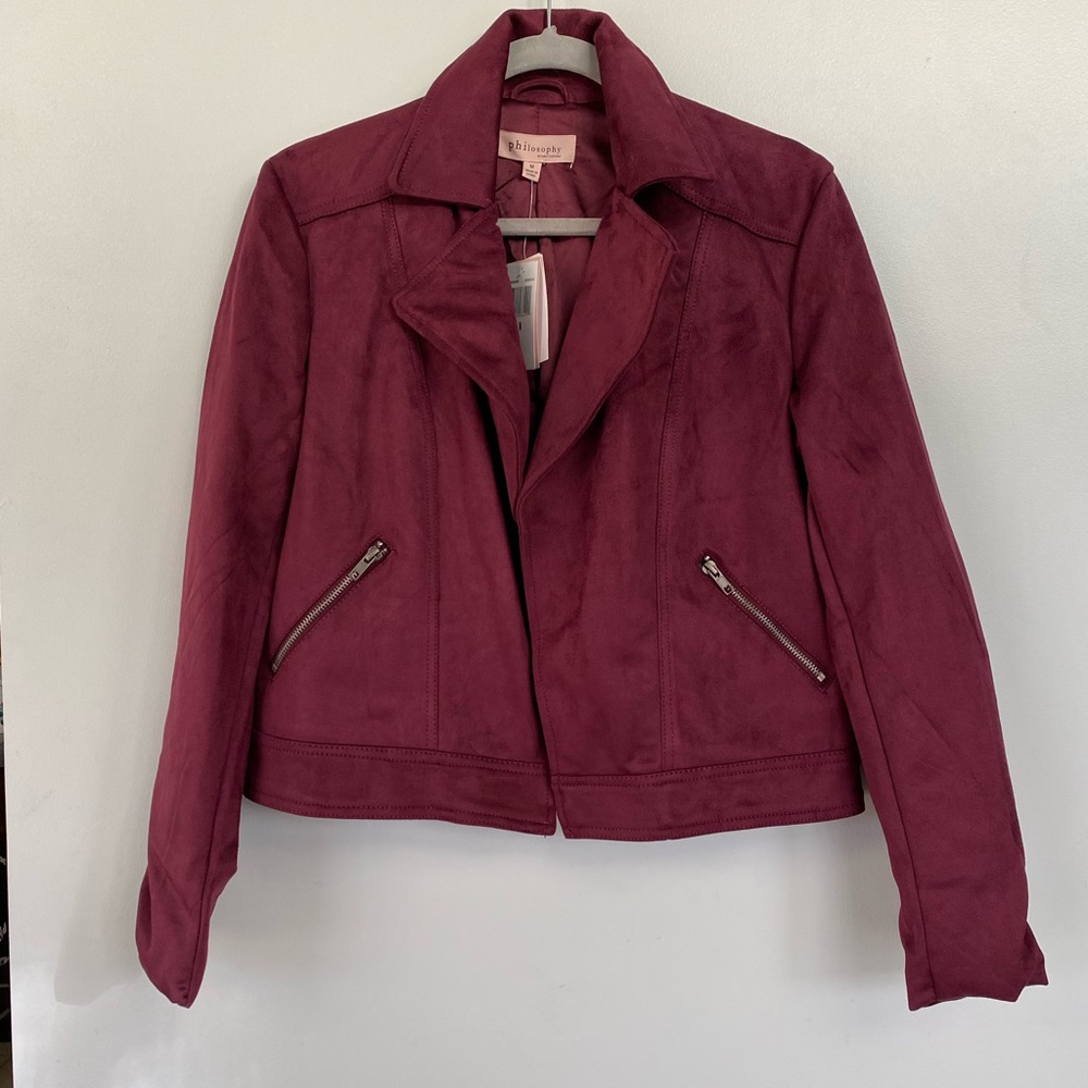 Philosophy Faux Suede Moto Jacket